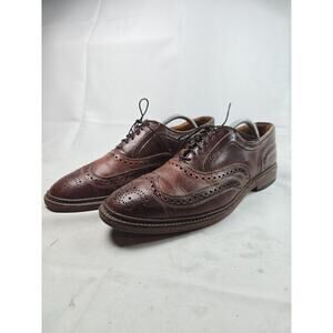 Allen Edmonds McTavish Leather Oxford Wingtip 10D BROWN Discontinued $495